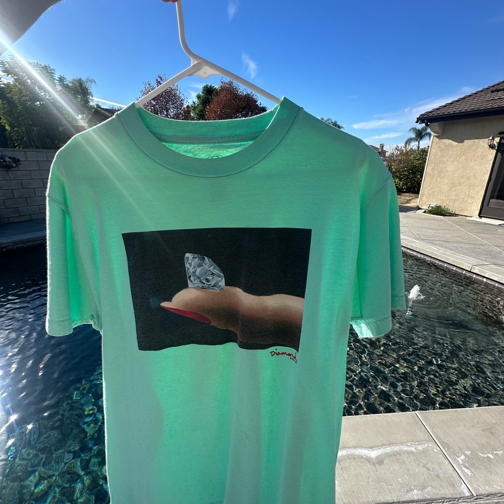 Diamond Supply Co. Light Green / aqua / teal Tee